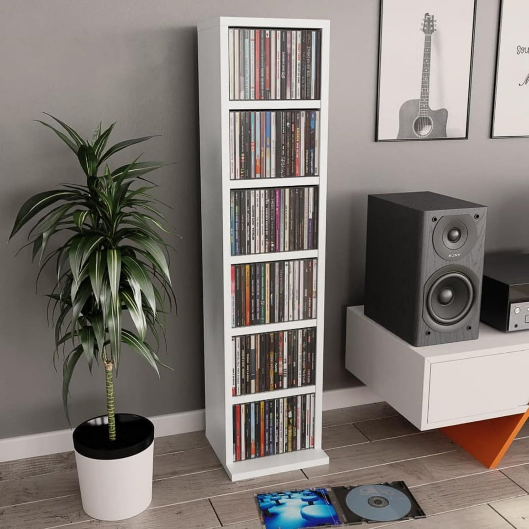 porta cd e dvd modulari bianco per letto resistente