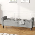 panche contenitore grigio legno massello per letto con schienale