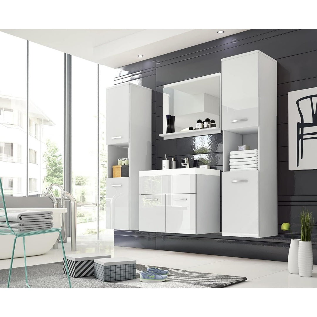 set arredo bagno bianco resistente