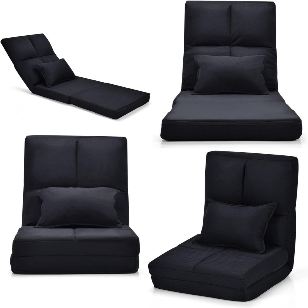 poltrone relax et chaise longue nero morbido pieghevole